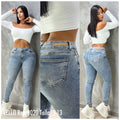 Jean Skinny Gris Tiro Alto – Tu Esencia Jeans