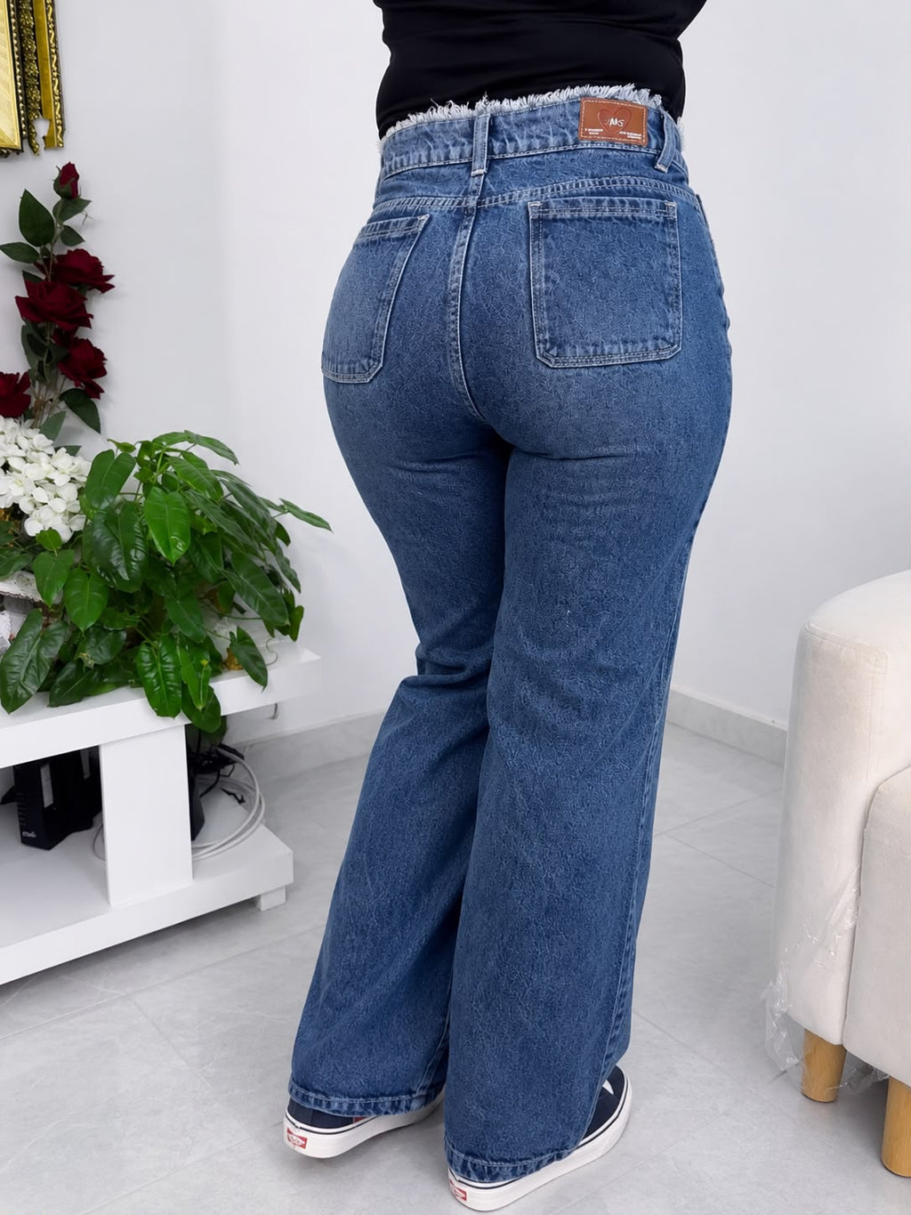 Jean Cargo Wide Leg Deshilachado - Tu Esencia Jeans